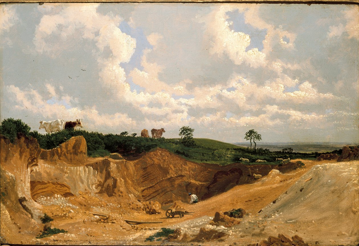 Cava di ghiaia su Shotover Hill, vicino a Oxford, c1818 da Joseph Mallord William Turner
