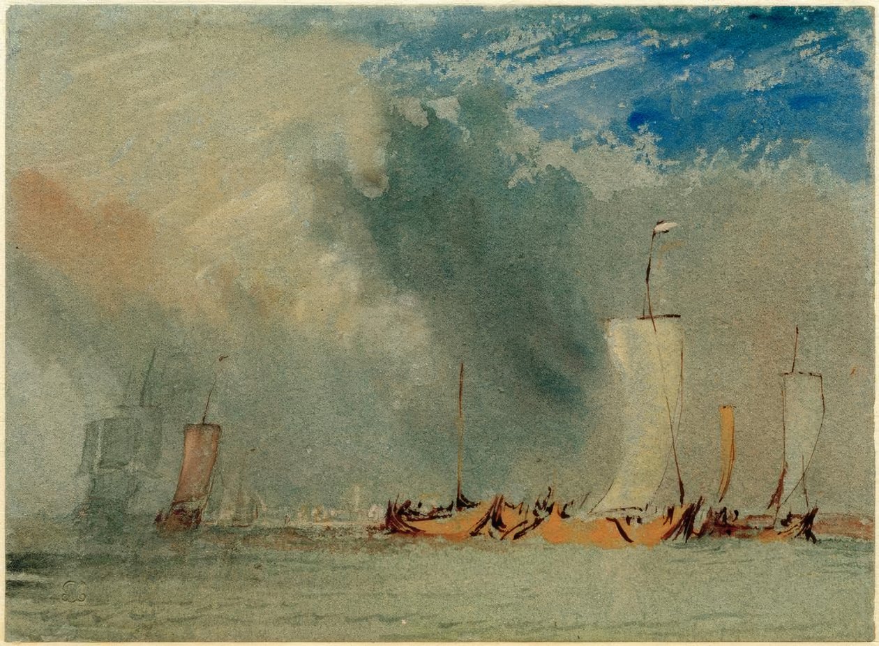 Vicino a Nantes: Barche sulla Loira in una raffica di vento da Joseph Mallord William Turner