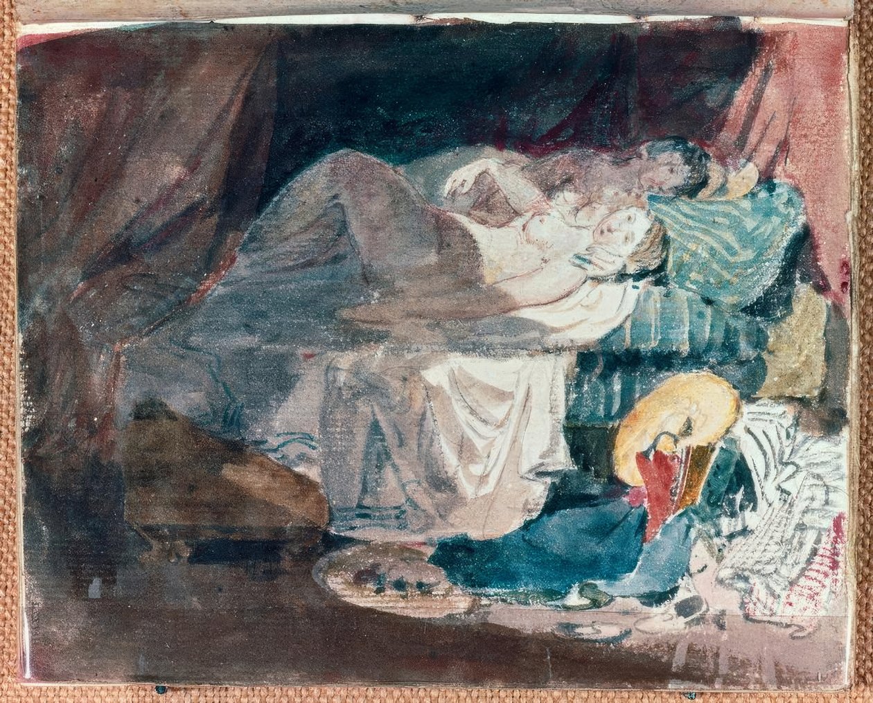 Ragazza nuda e compagna su un letto da Joseph Mallord William Turner
