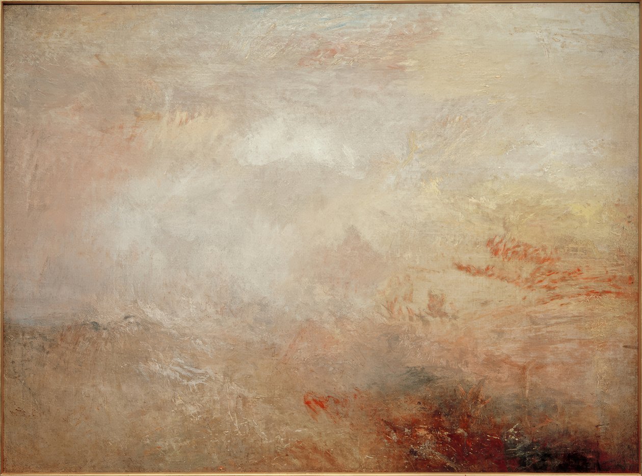 Mare tempestoso con delfini da Joseph Mallord William Turner