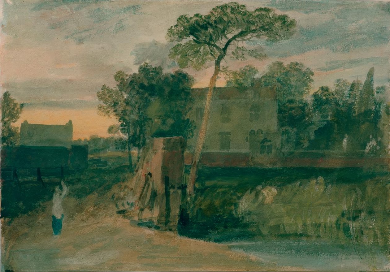 Casa del traghetto di Syon, Isleworth, tramonto da Joseph Mallord William Turner