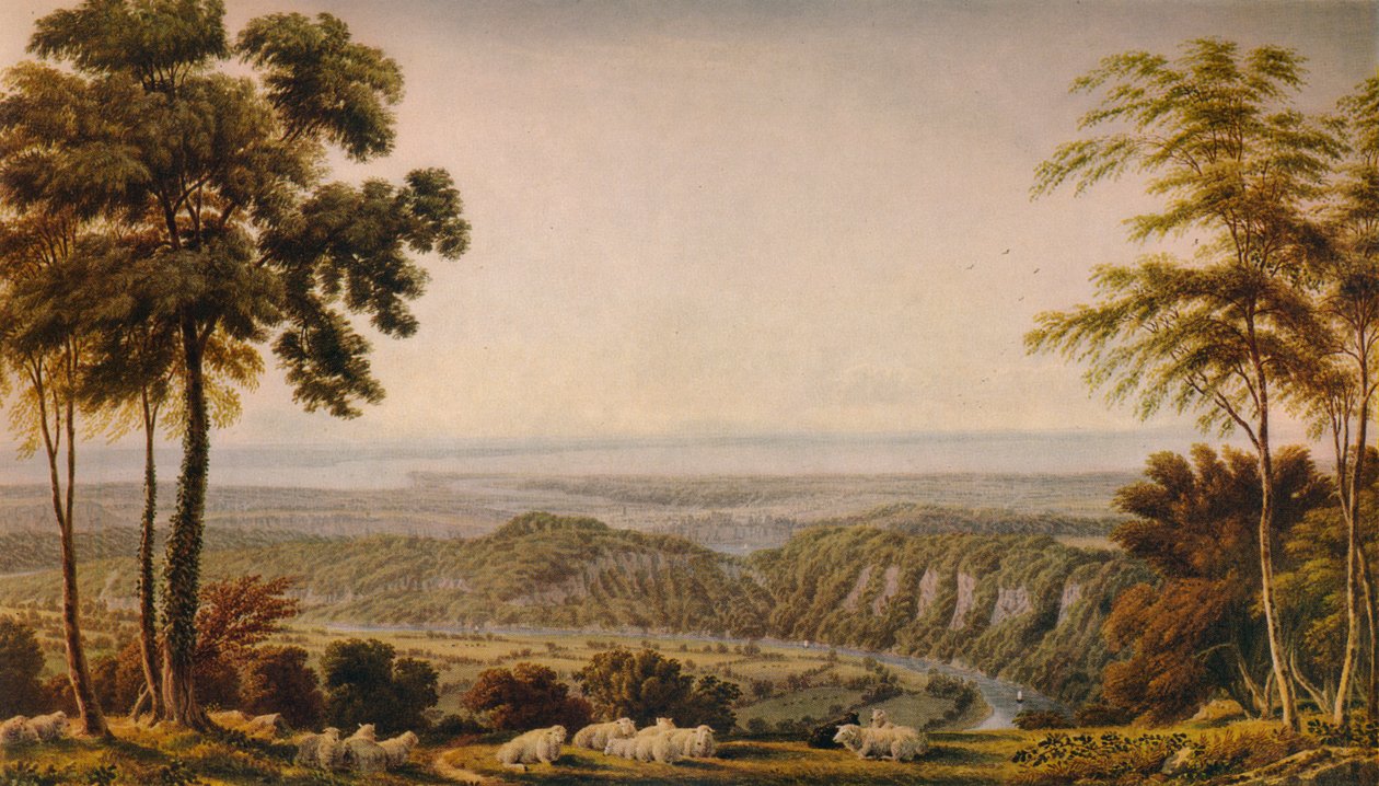 Vista dalla scogliera di Wyndd, vicino a Chepstow - Mattina da Joseph Mallord William Turner