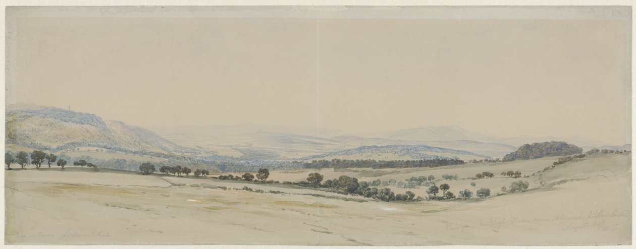 Paesaggio collinare nel Northumberland da William Turner of Oxford