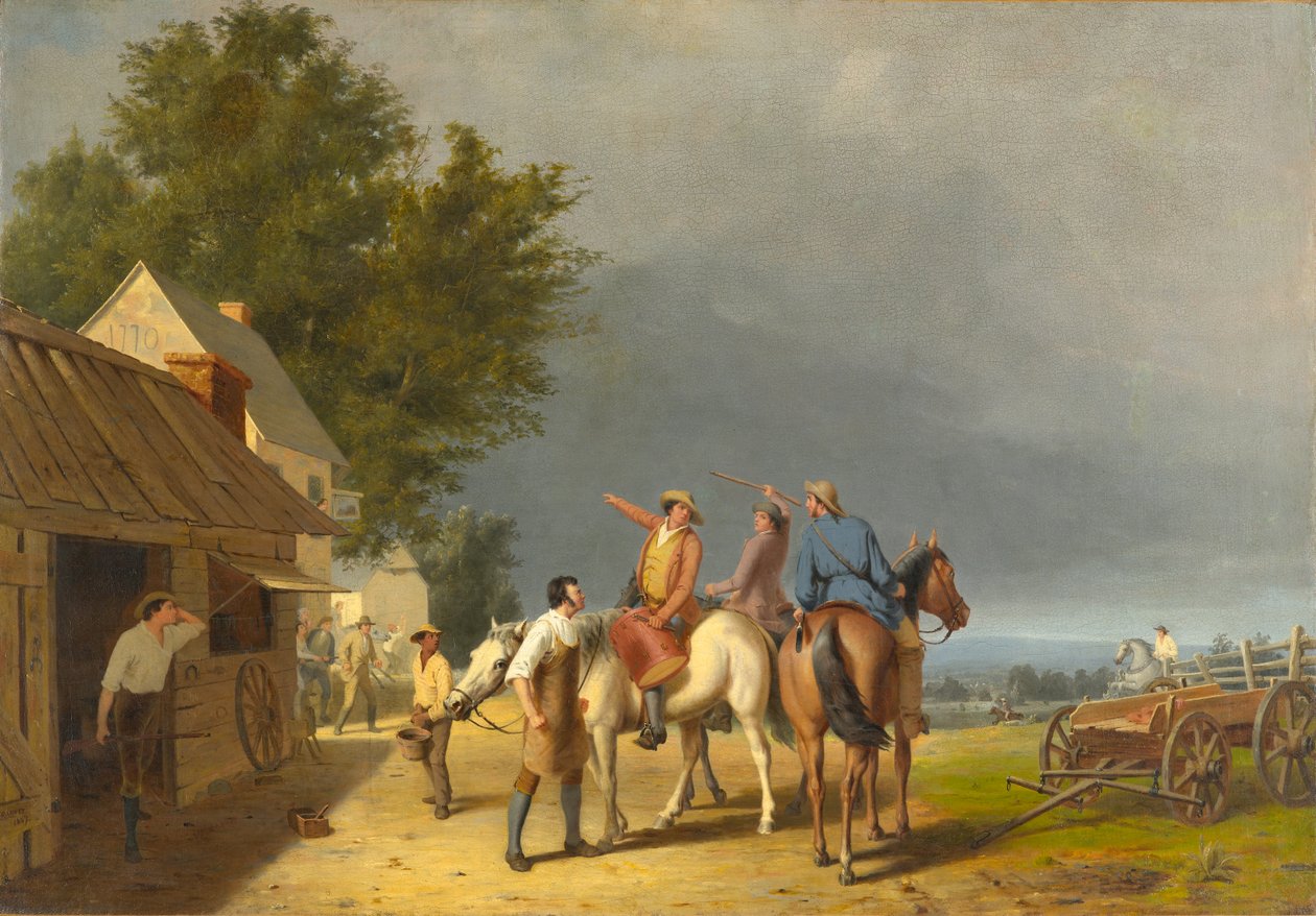 Prime notizie della battaglia di Lexington da William Tylee Ranney