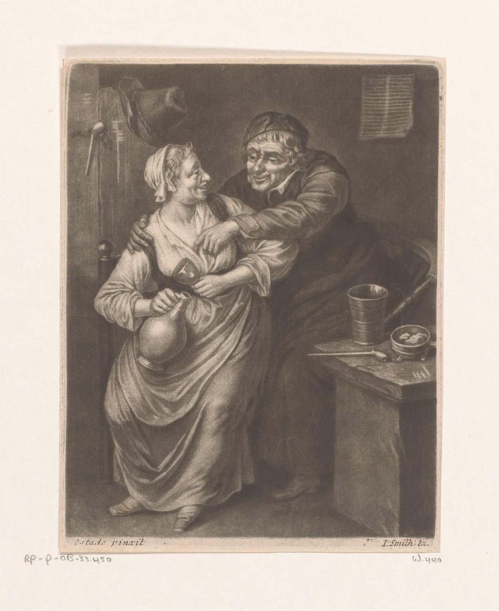 Interno di una locanda con uomo e donna che bevono da William Vincent