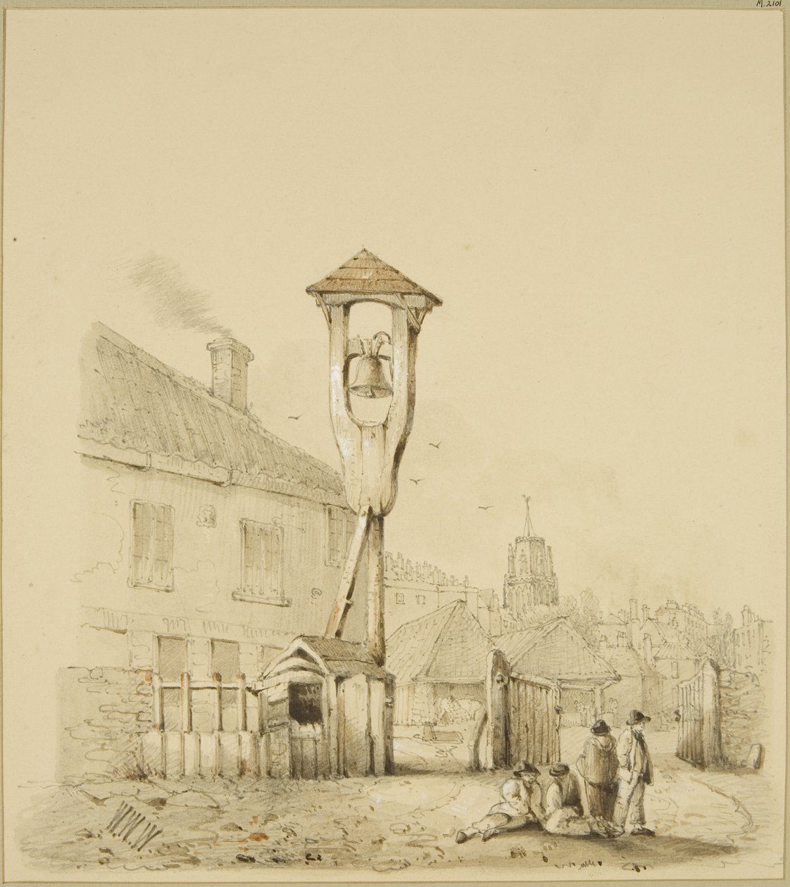 Cantiere navale tra il Ponte di Harford e il Bacino di Bathurst, c.1830 da William W. Wheatley