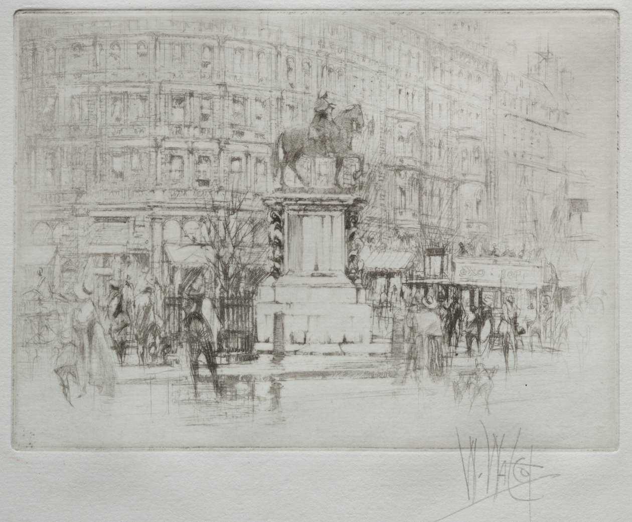 Charing Cross: La statua di Carlo I da William Walcot