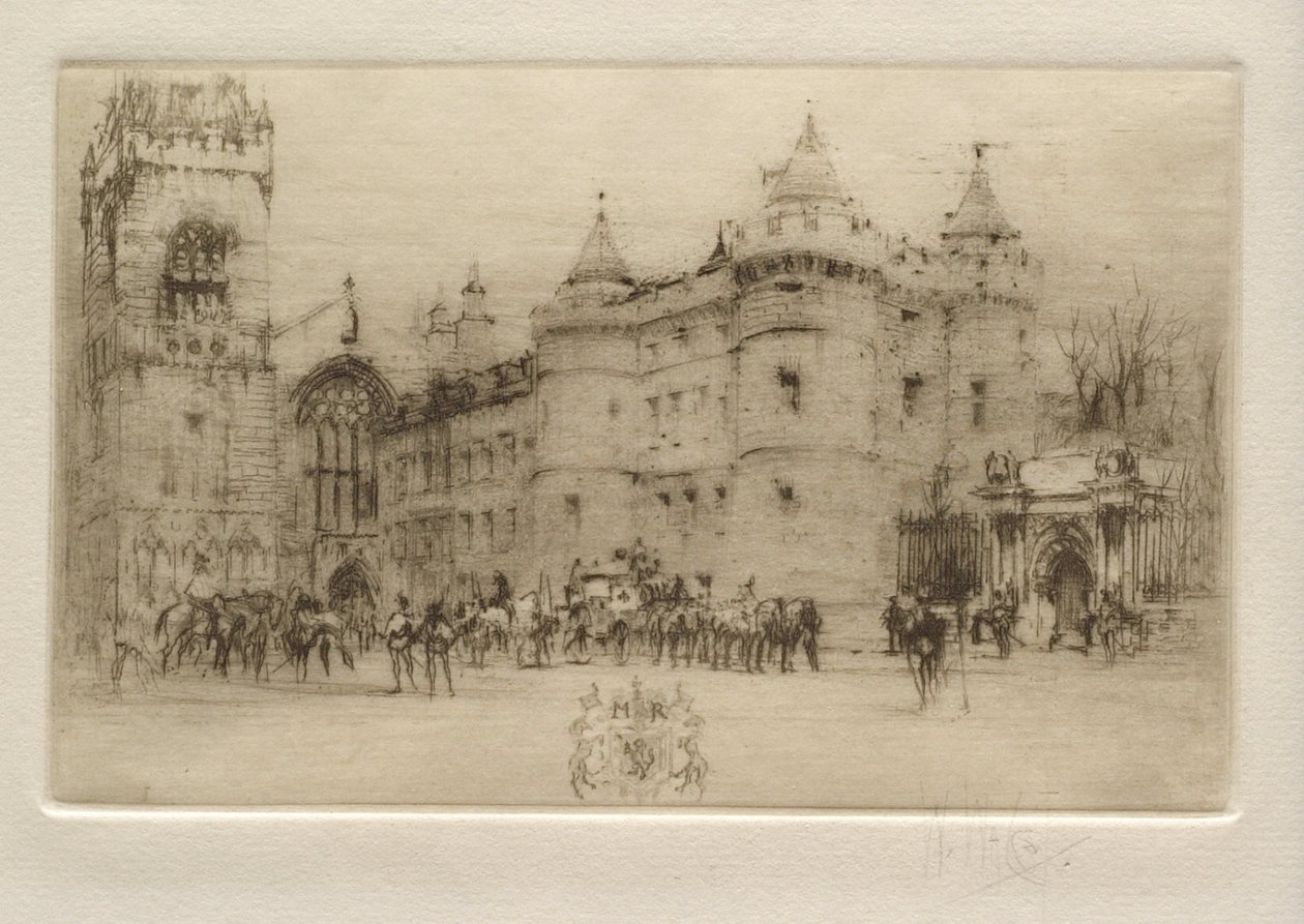 Palazzo di Holyrood, Edimburgo (la regina Maria Stuarda lascia il Palazzo di Holyrood) da William Walcot