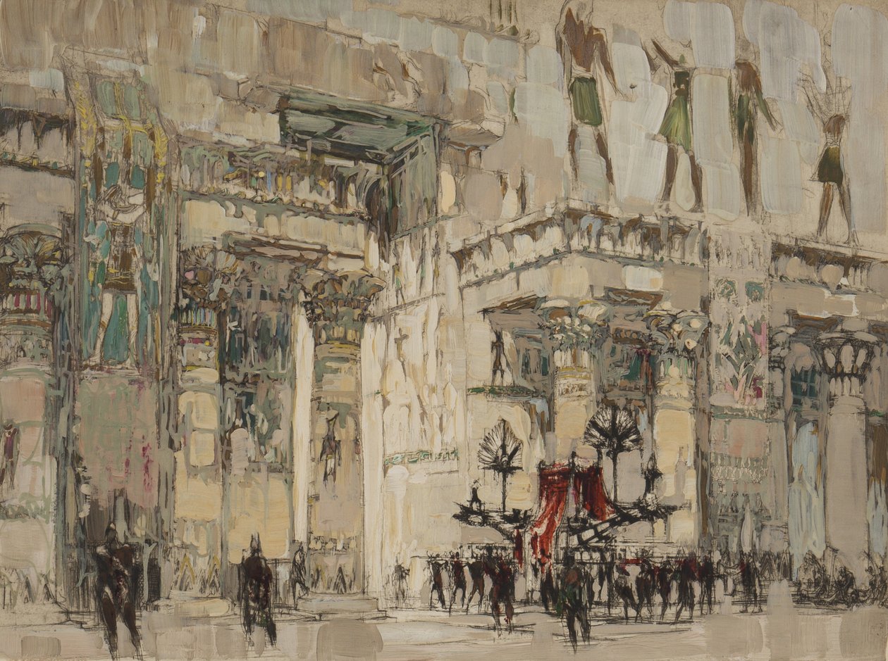 Possibilmente una versione di Visita al Tempio di Iside, 1916 da William Walcot