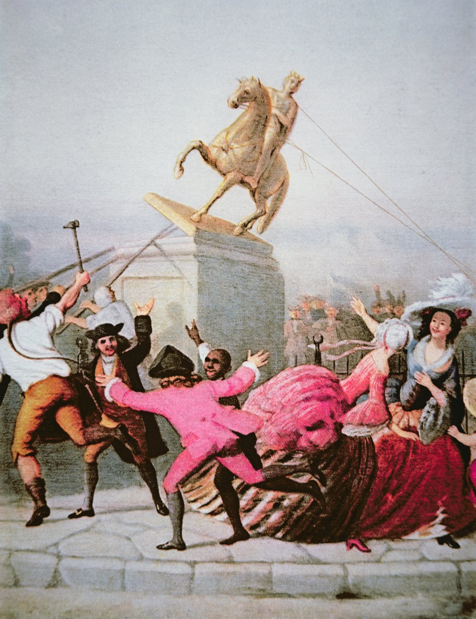 I patrioti di New York abbattono la statua di Giorgio III a Bowling Green, 9 luglio 1776 da William Walcutt