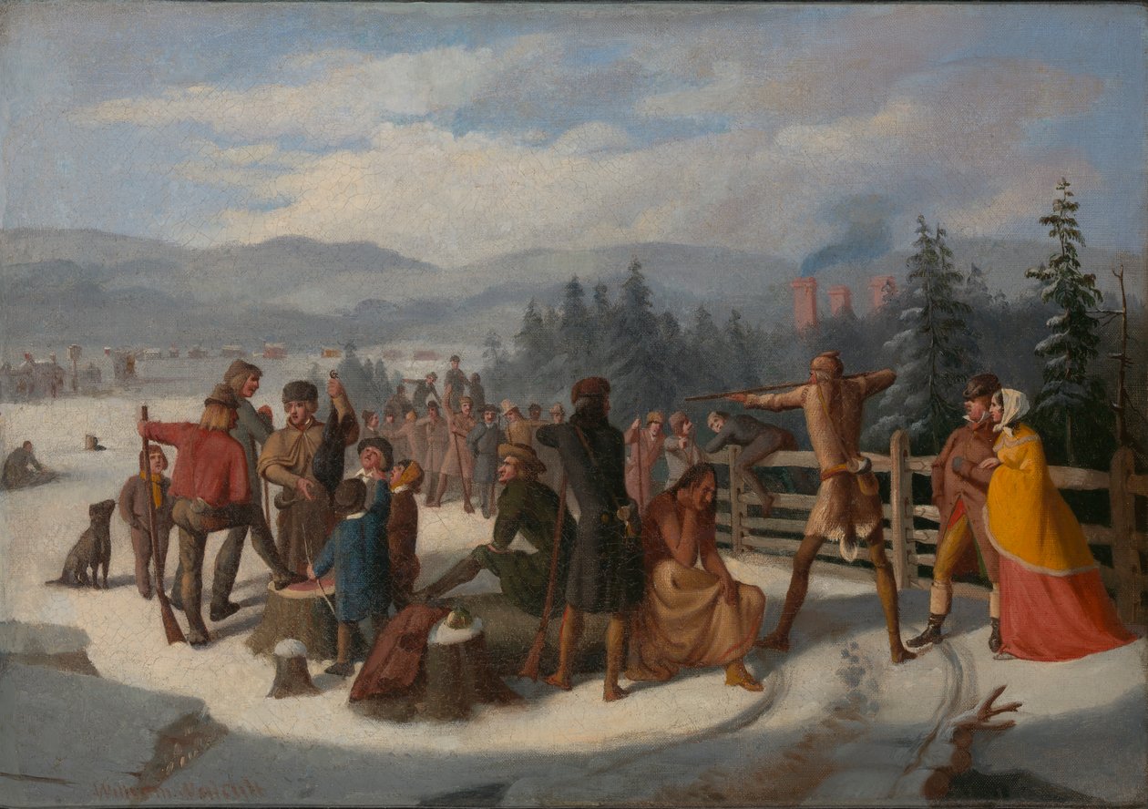 Scene dai pionieri di Cooper, Deerslayer alla gara di tiro da William Walcutt
