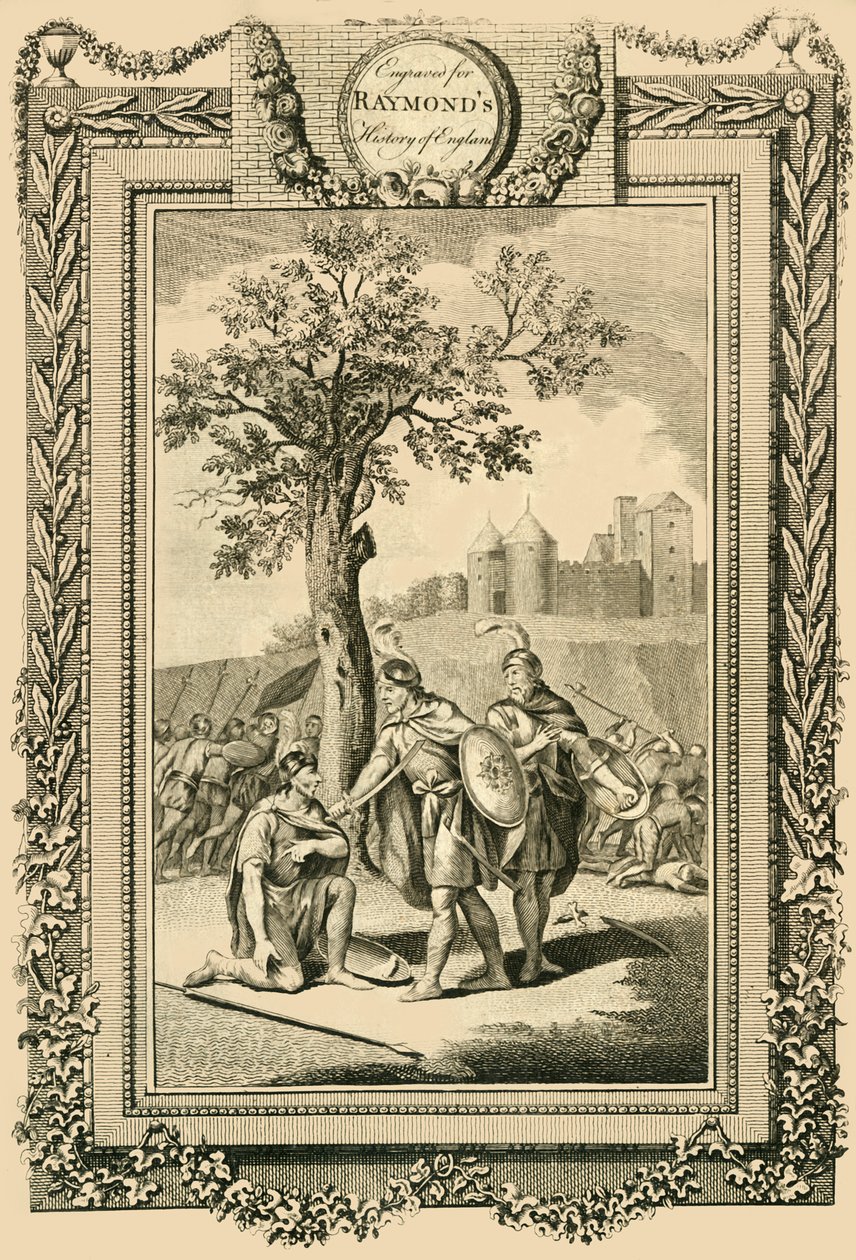 Re Athelstan salva la vita di suo padre, Edoardo il Vecchio, c1786 da William Walker