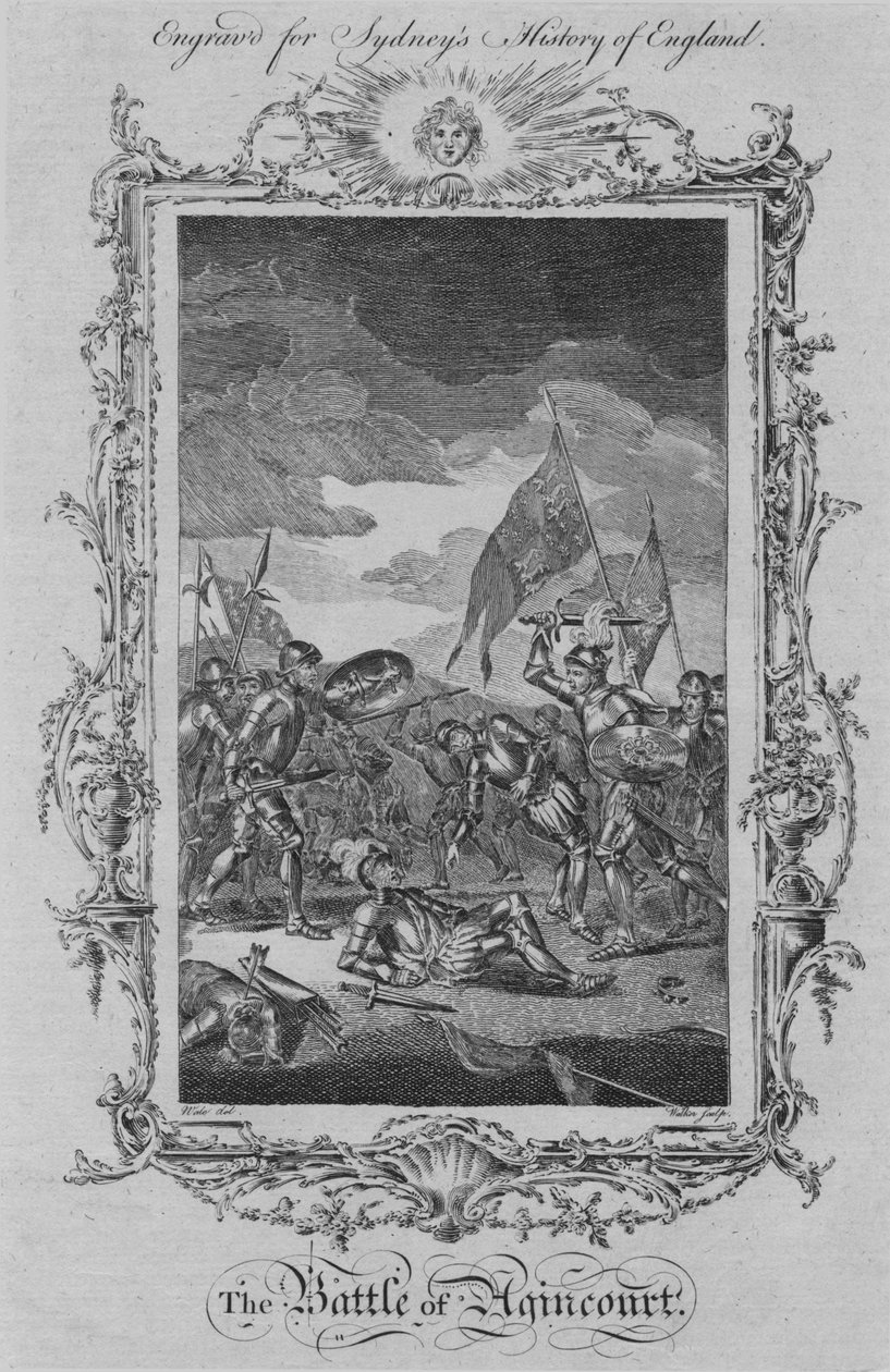 La battaglia di Azincourt, 1773 da William Walker
