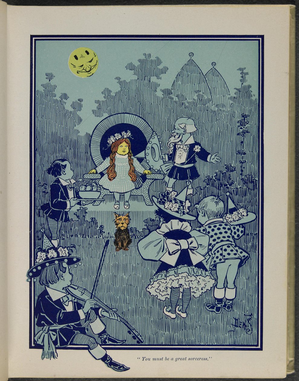 "Devi essere una grande maga", illustrazione da "Il meraviglioso mago di Oz" di Lyman Frank Baum da William Wallace Denslow