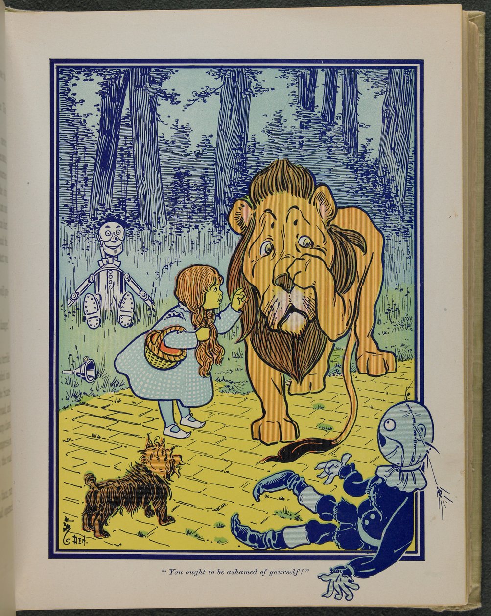 "Dovresti vergognarti di te stesso", illustrazione da "Il meraviglioso mago di Oz" di Lyman Frank Baum da William Wallace Denslow
