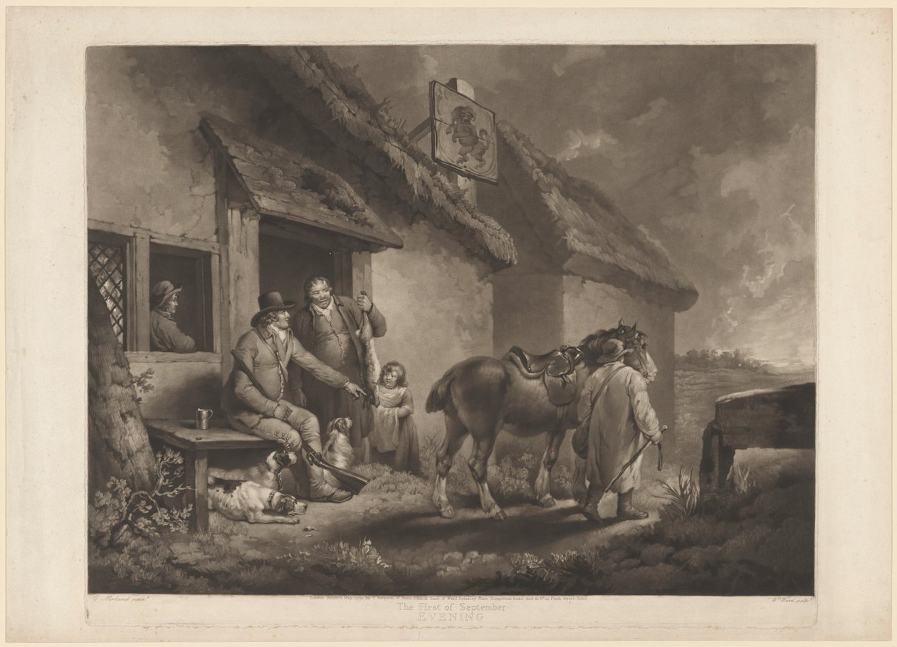 Il primo di settembre, sera da William Ward after George Morland