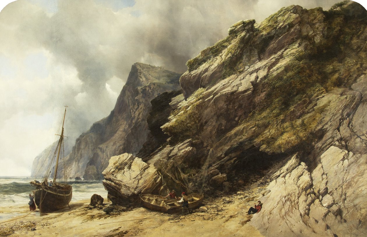 Spiaggia di Cheyne, Ilfracombe, c.1845 da William West