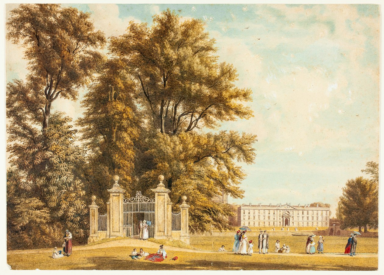 Ingresso al viale da Clare Hall Piece, Cambridge da William Westall