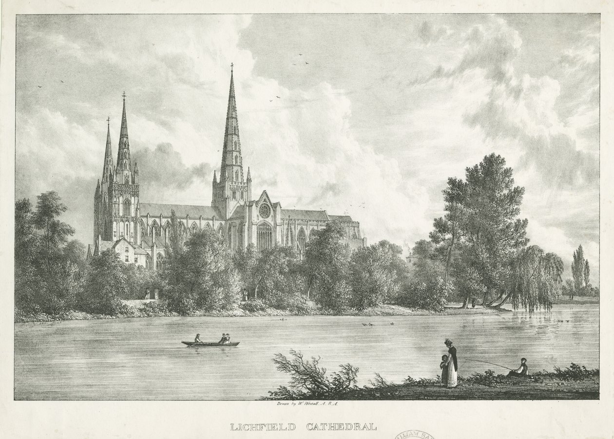 Cattedrale di Lichfield - Vista Sud da William Westall