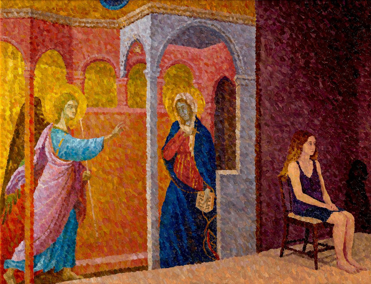 Annunciazione con ragazza seduta, 2020 da William Wilkins