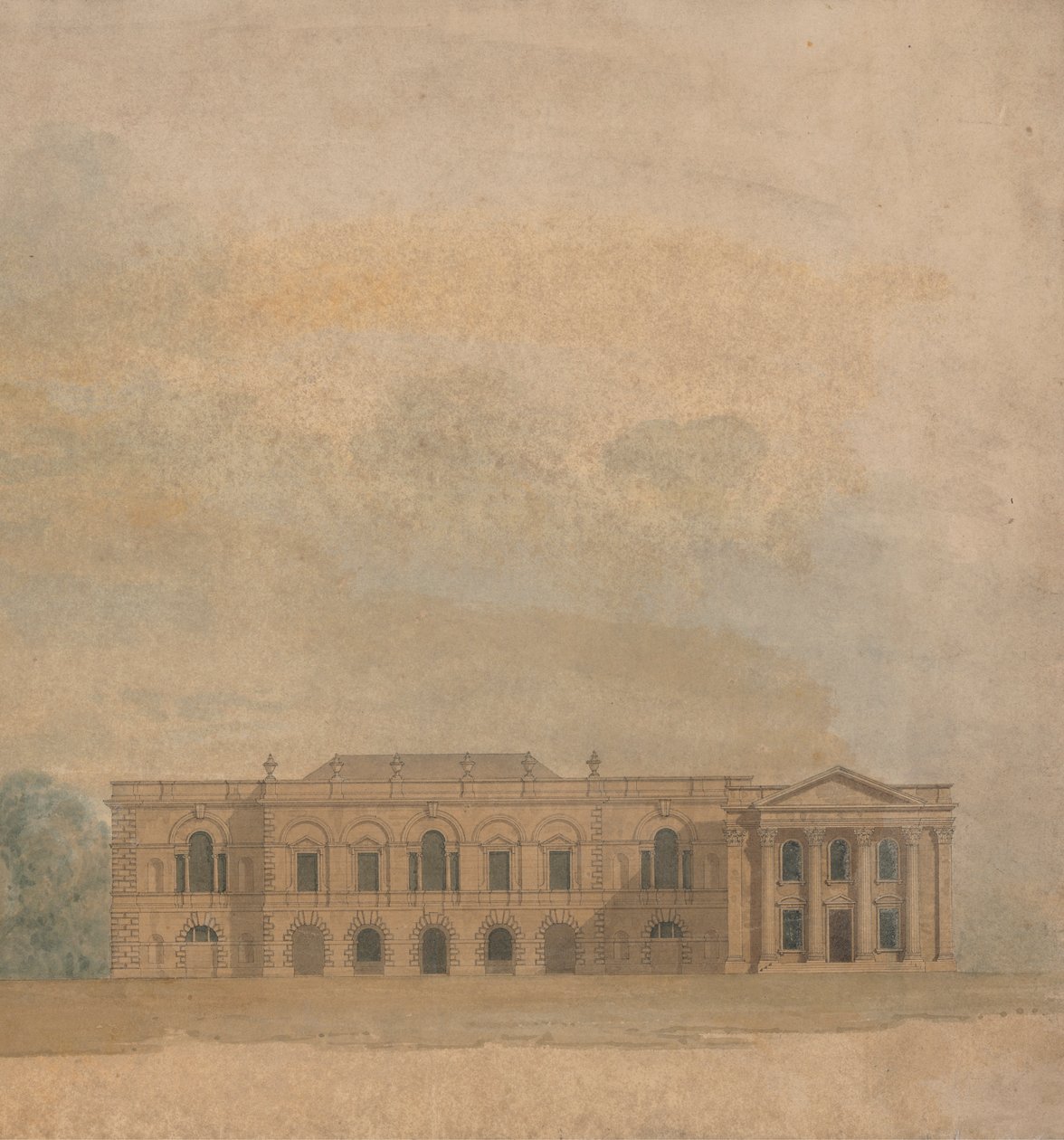 Elevazione di un Progetto Proposto per i Collegi di Cambridge da William Wilkins