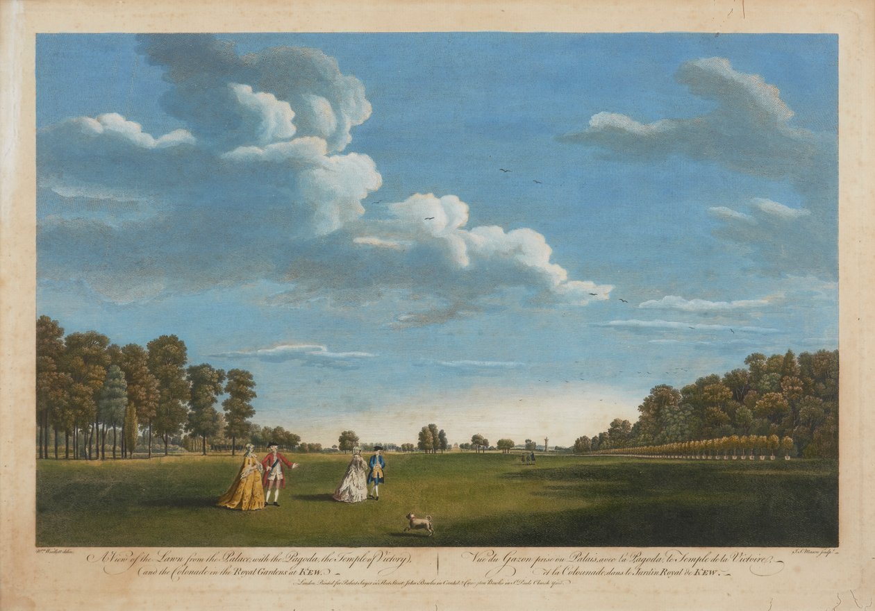 Vista del prato dal Palazzo con la Pagoda da William Woollett