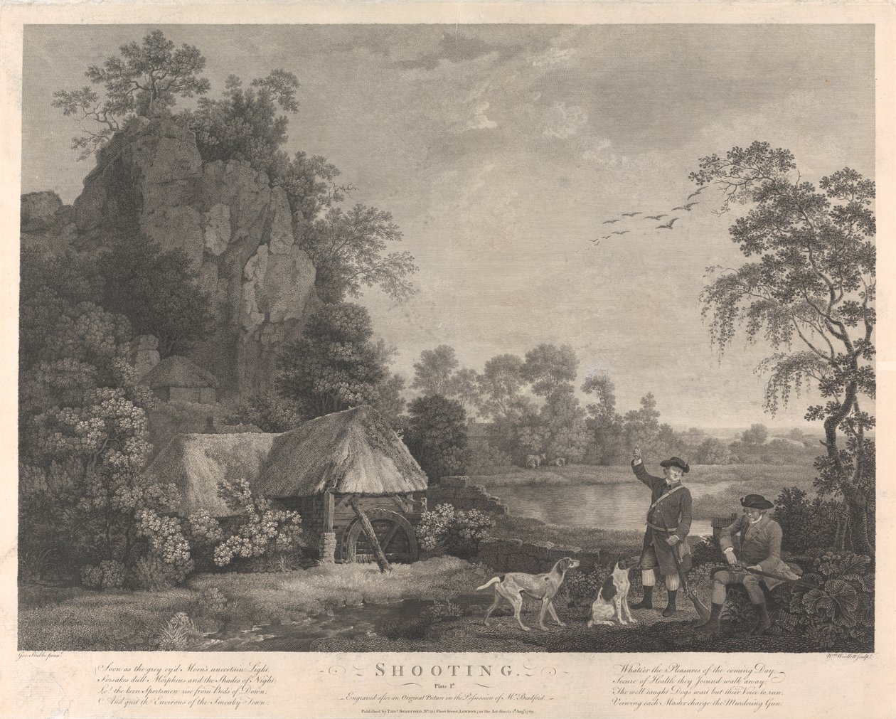 Caccia, Tavola I da William Woollett