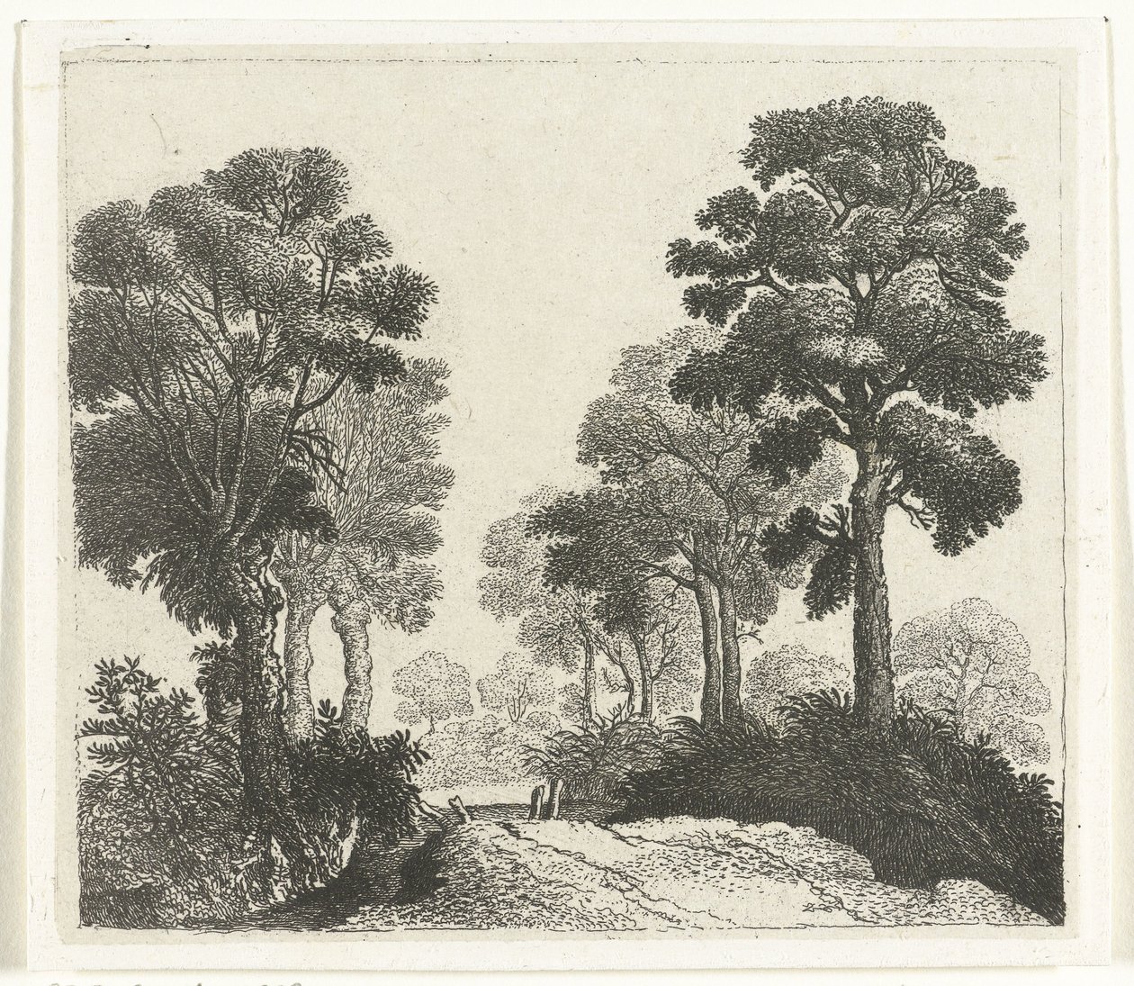 Paesaggio con alberi lungo un sentiero da William Young Ottley