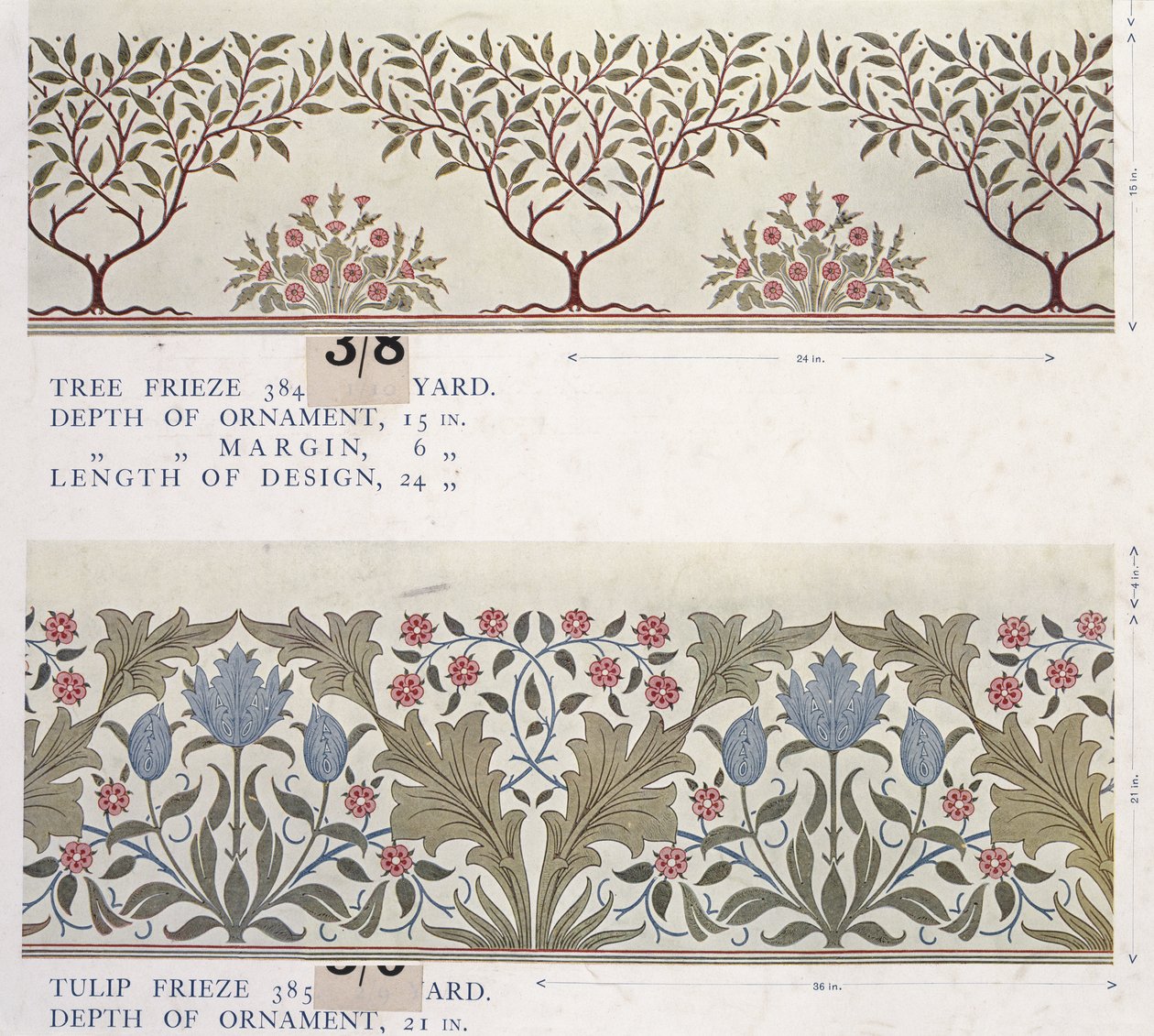 Libro campionario di carta da parati, prima del 1917 (stampa) da William and Company Morris