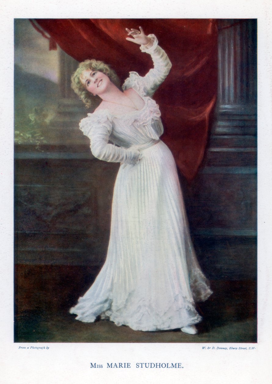 Marie Studholme, attrice teatrale inglese, 1901 da William and Daniel Downey