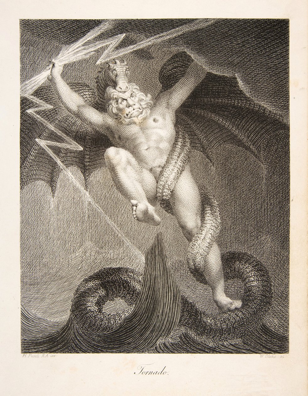 Tornado, pub. 1795 (incisione) da William and Fuseli Henry Blake