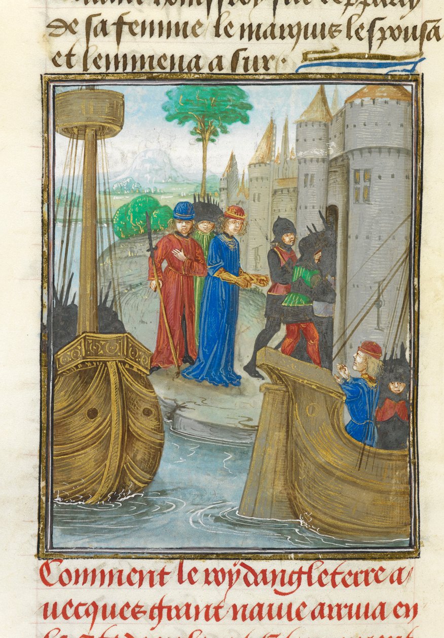 Riccardo I sbarca in Sicilia, illustrazione da 