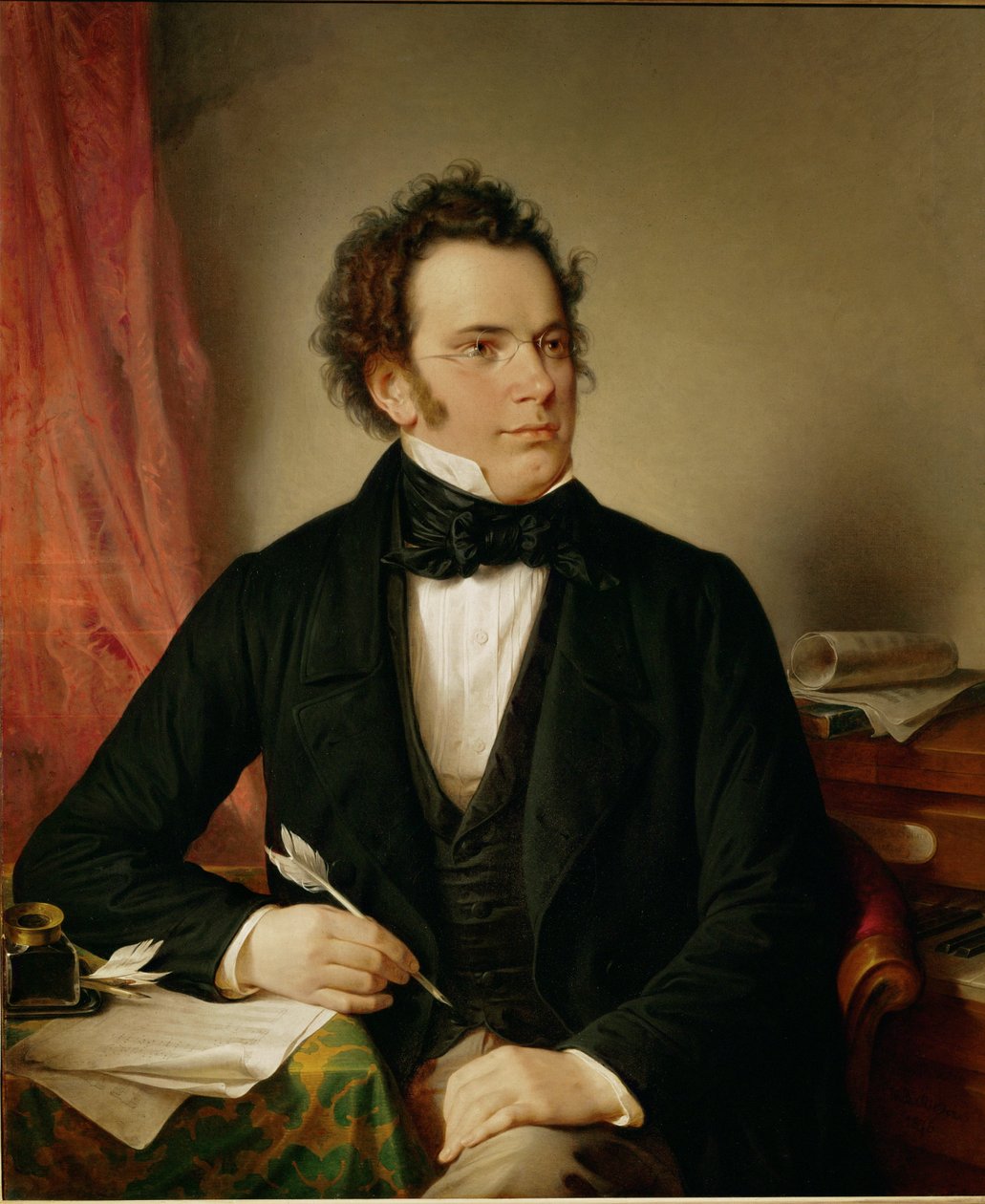 Franz Schubert ... (olio su tela) da Willibrord Joseph Mahler or Maehler