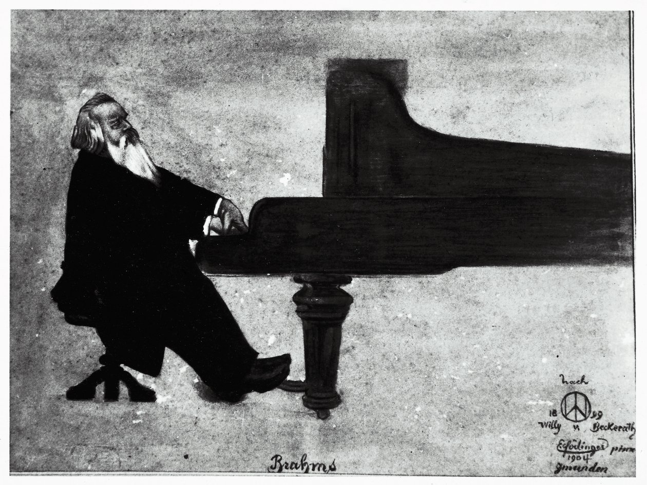 Il compositore tedesco Johannes Brahms da Willy von Beckerath