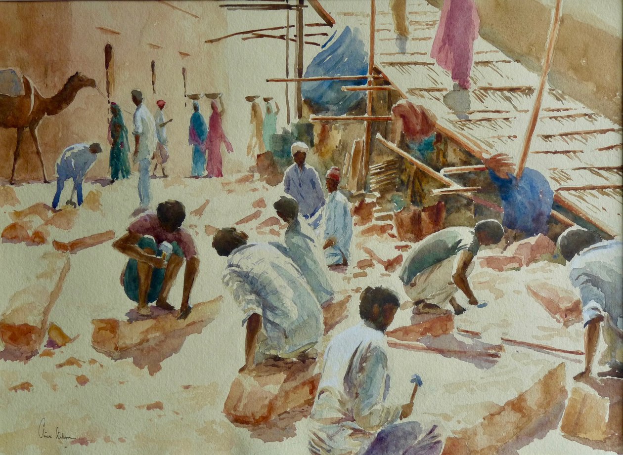 Ricostruzione delle mura - scalpellini da Wilson Clive