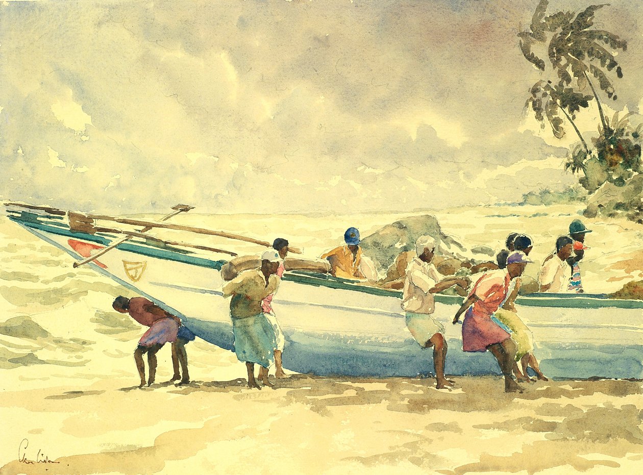 756 Lancio della barca da pesca da Wilson Clive