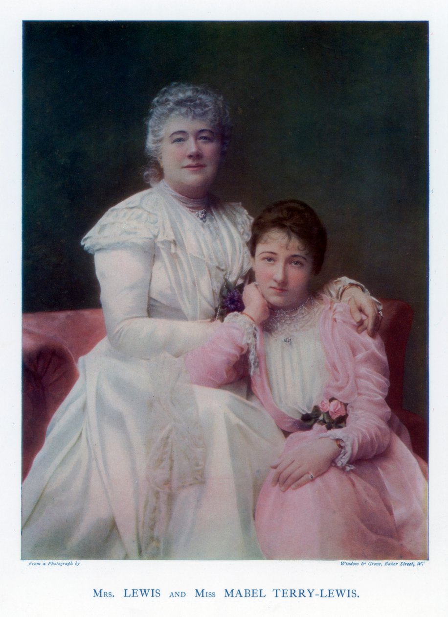 Mrs Lewis Kate Terry e Miss Mabel Terry-Lewis, attrici britanniche, 1901 da Window and Grove