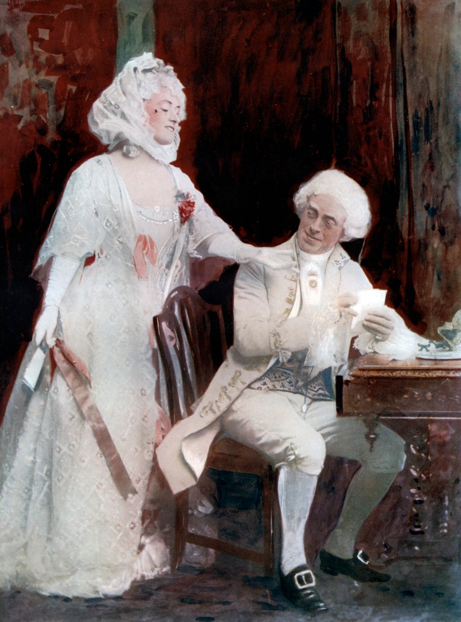 Winifred Emery e Cyril Maud in La scuola dello scandalo, c.1902 da Window and Grove
