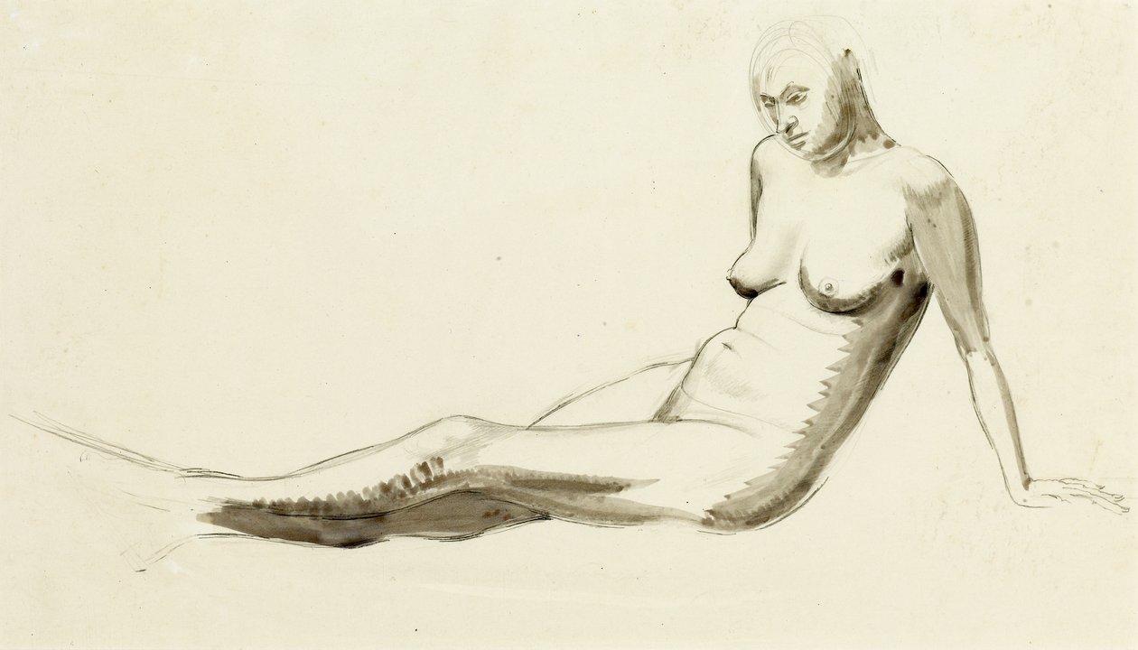 Nudo seduto, c.1919 da Winifred Knights