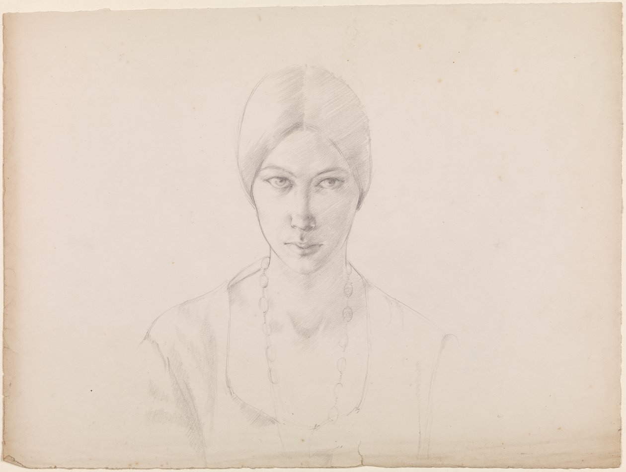 Autoritratto (matita su carta) da Winifred Knights