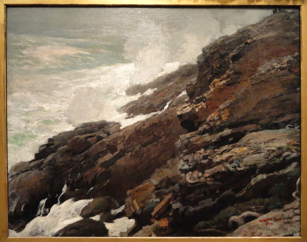 Alta scogliera, costa del Maine da Winslow Homer