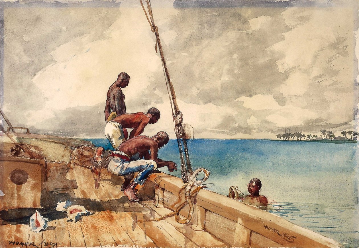 I subacquei di conchiglie da Winslow Homer
