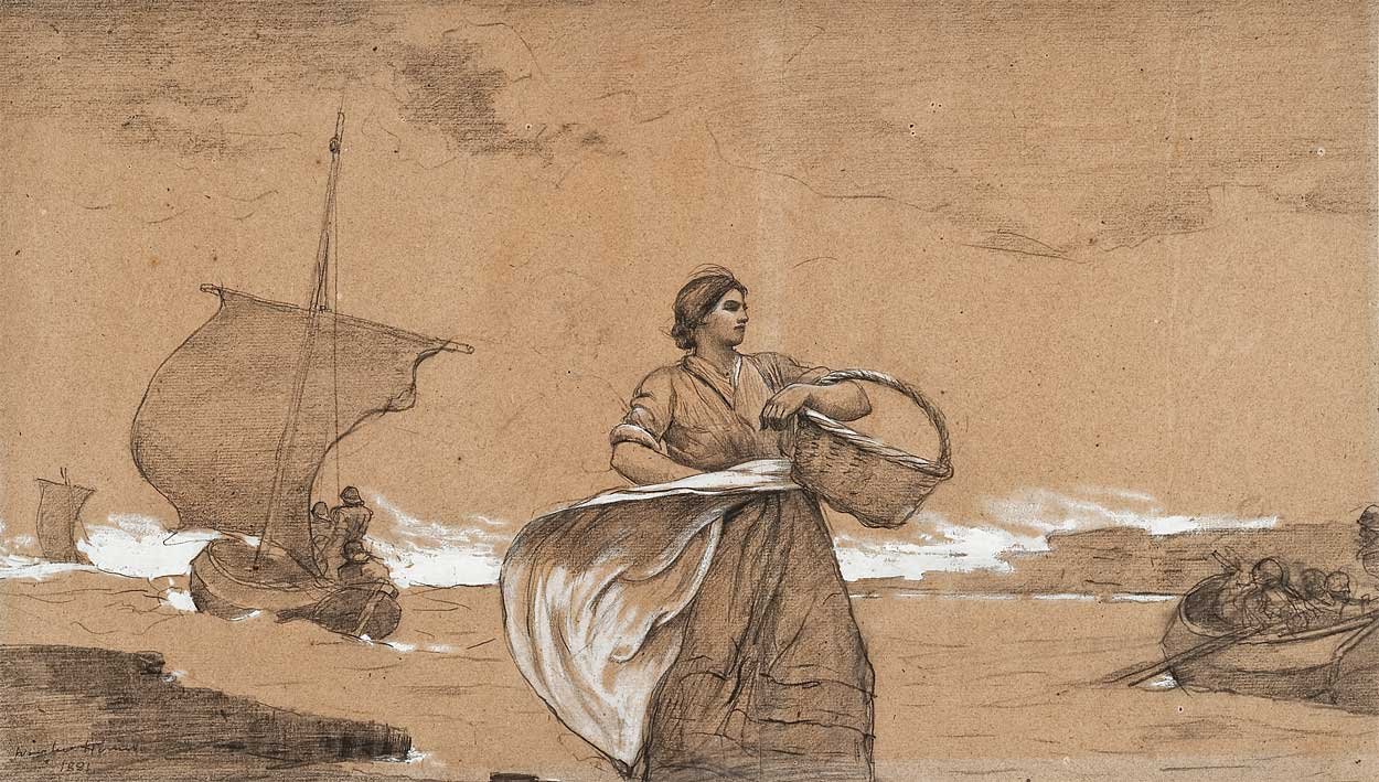 Giornata ventosa, Cullercoats da Winslow Homer