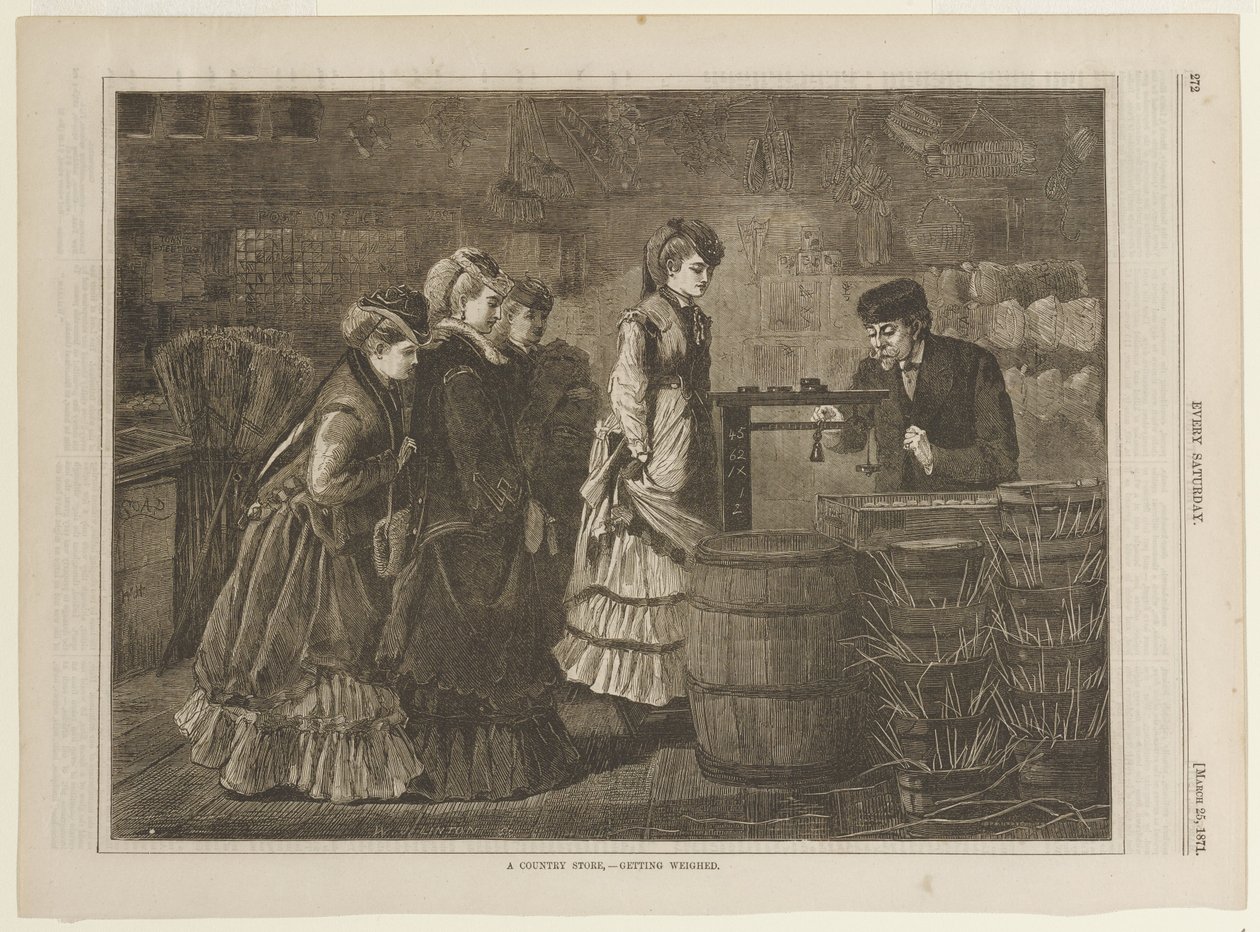 Un negozio di campagna - La pesata da Winslow Homer