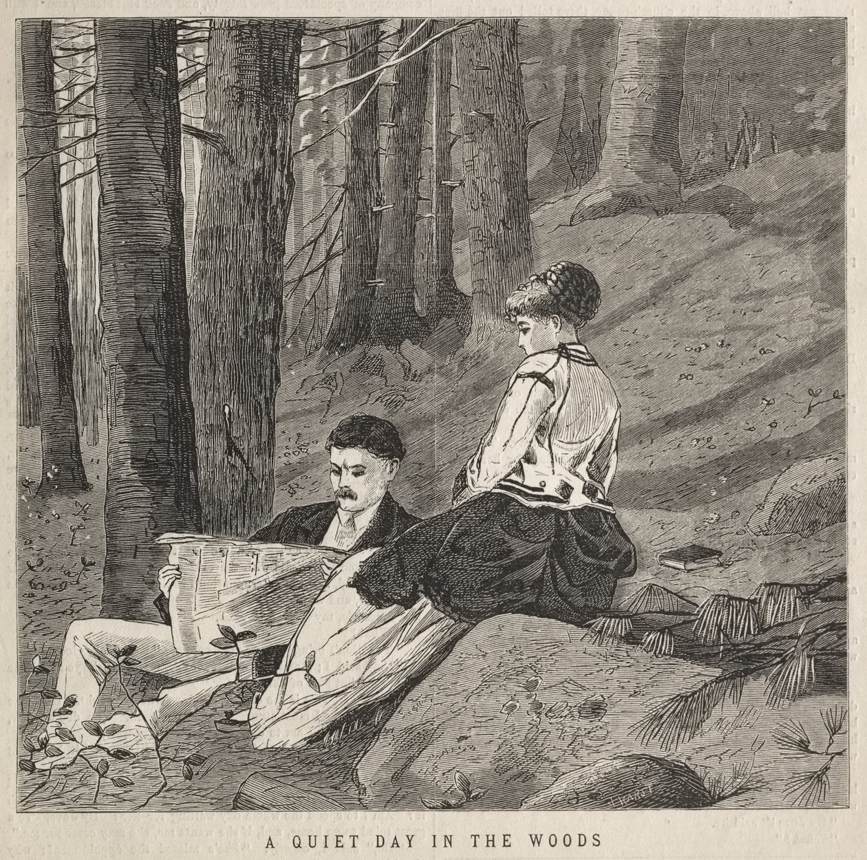Una giornata tranquilla nel bosco da Winslow Homer
