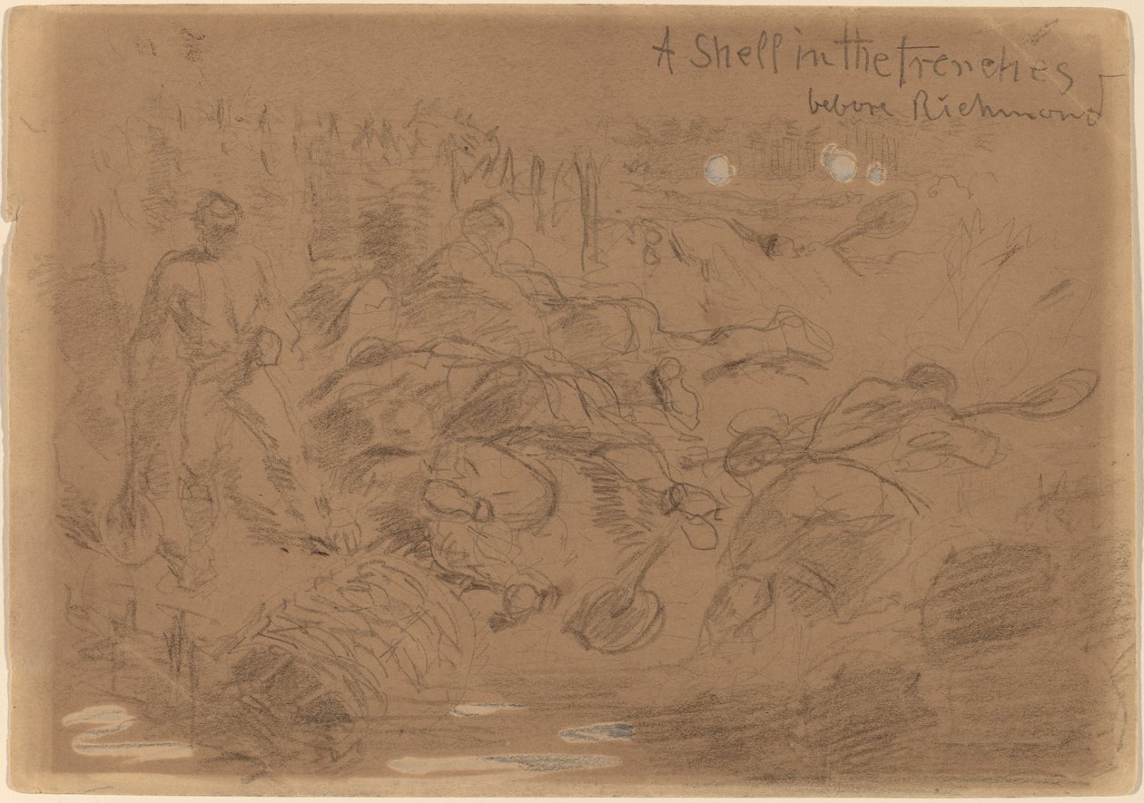 Un guscio nelle trincee prima di Richmond da Winslow Homer