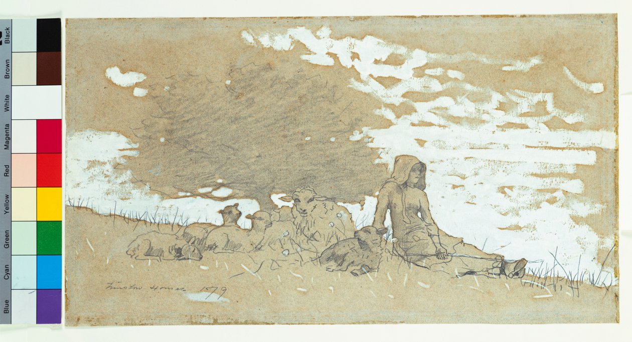Una pastorella, 1879 da Winslow Homer
