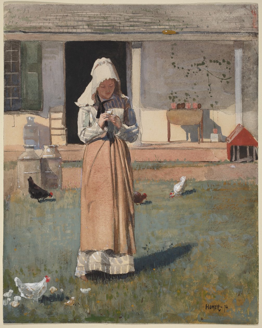 Una gallina malata da Winslow Homer