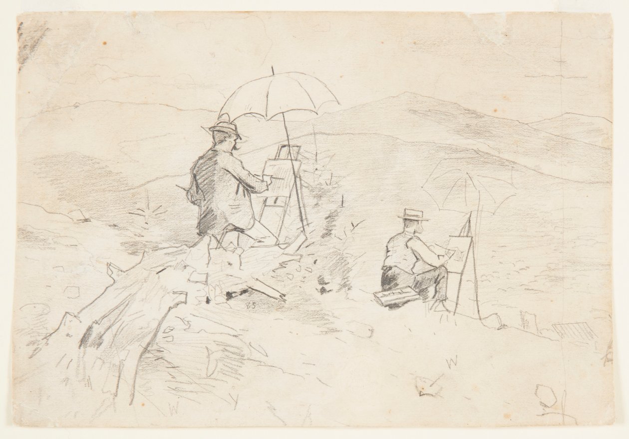 Artisti che disegnano nelle White Mountains da Winslow Homer