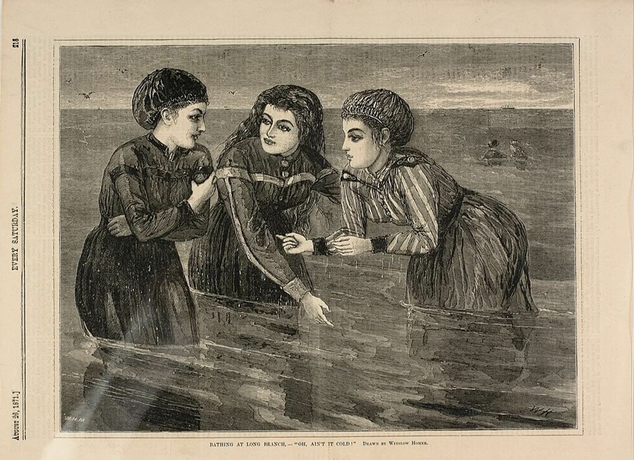 Fare il bagno a Long Branch: "Oh, non fa freddo". da Winslow Homer